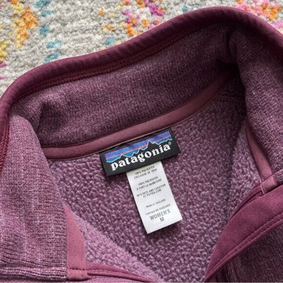 Patagonia Better Sweater Purple 1/4 Zip Fleece Lined Pullover Sweater Women’s M - Picture 7 of 8